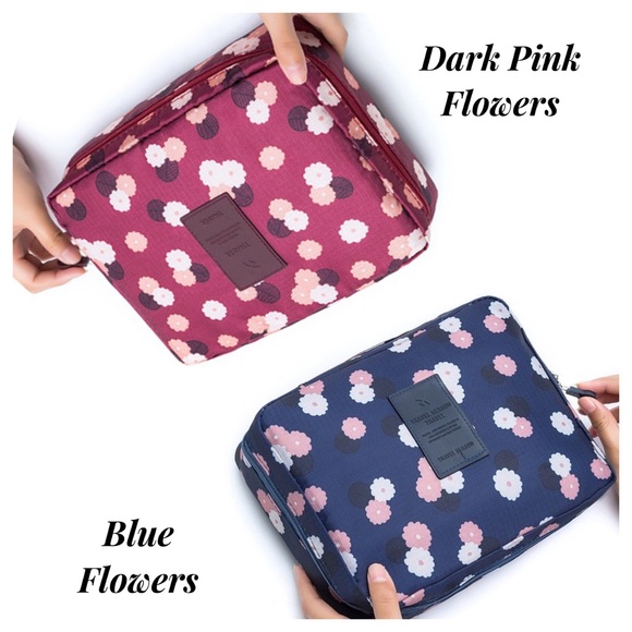 Large Multi Section Zippered Cosmetic Travel Bag - Picture 9 of 10